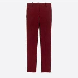 J.Crew Pants Burgundy Cropped Ruby Stretch Twill